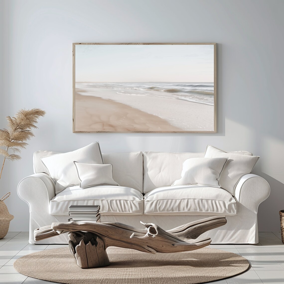 Coastal Landscape Minimalist Beach Scene Art Print - Image 2