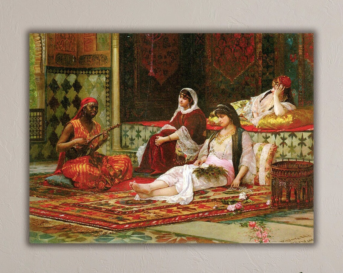 Filippo Baratti Harem Scene Art Print