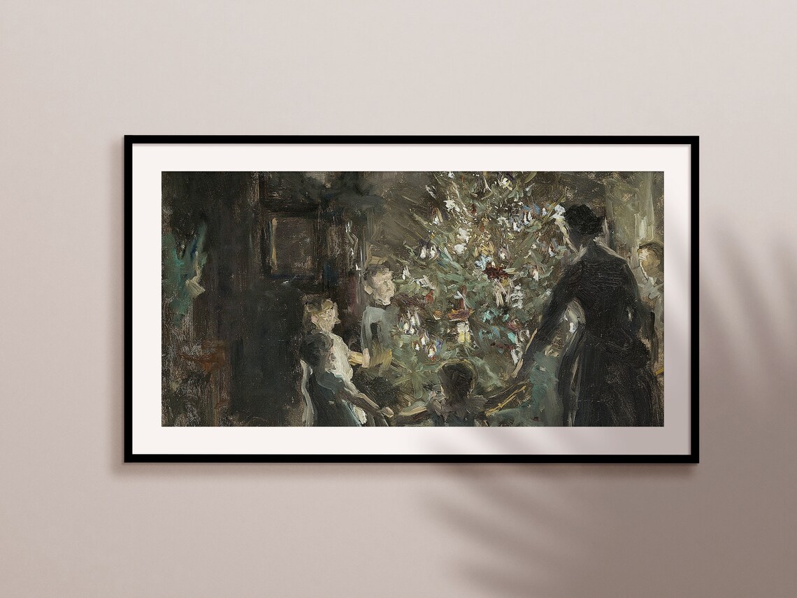 Christmas Winter Painting Vintage Art Print - Image 3