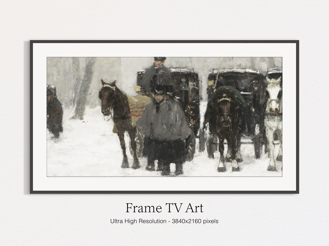 Rustic Winter Vintage Christmas For Tv Art - Image 4