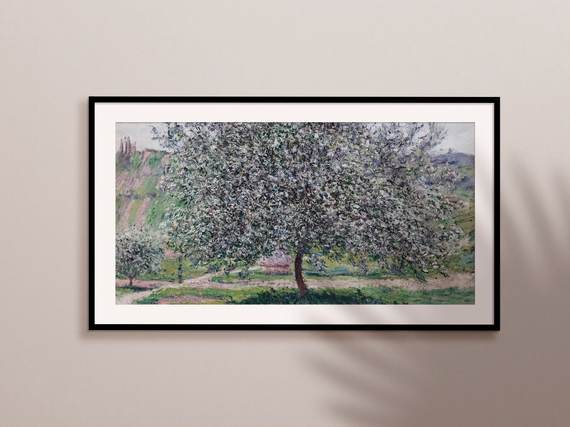 Impressionist Spring Orchard Flowering Apple Trees Bloom Print - Image 2