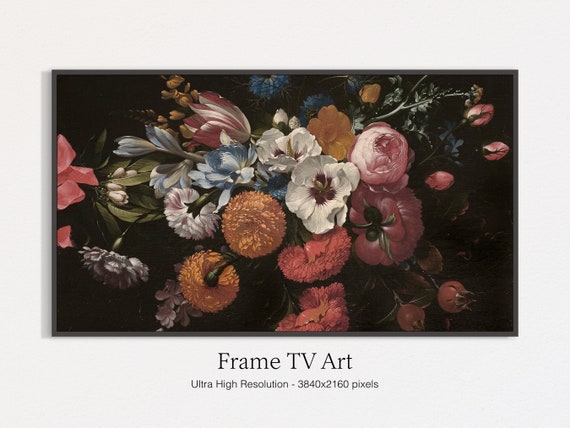 Vintage Flower Still Life with Roses, Art Print