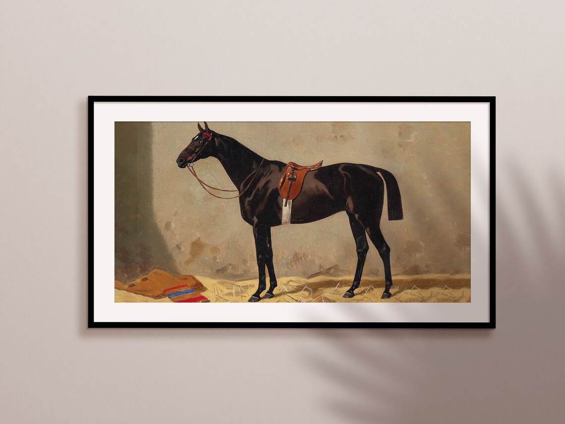 Vintage Horse Painting Art Print, Horses & Farm - Image 2