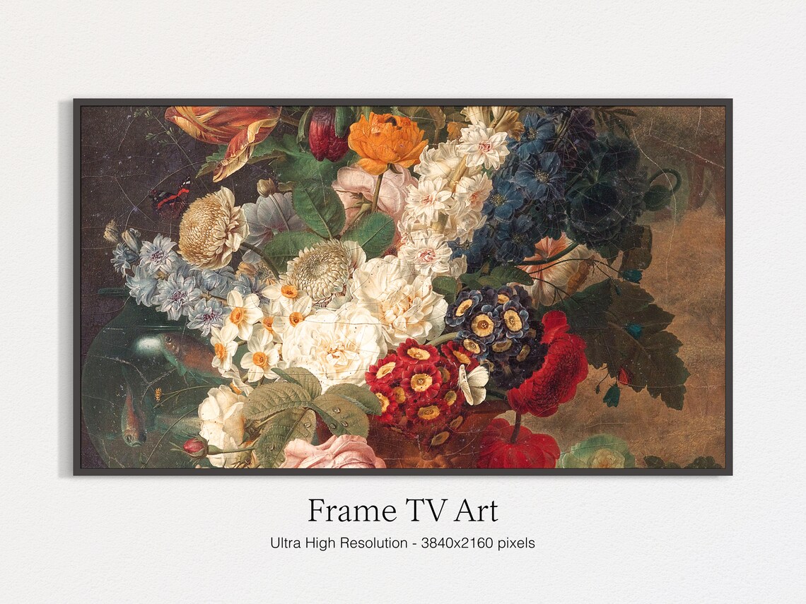 Spring Flowers Bouquet Classic Oil Art Print