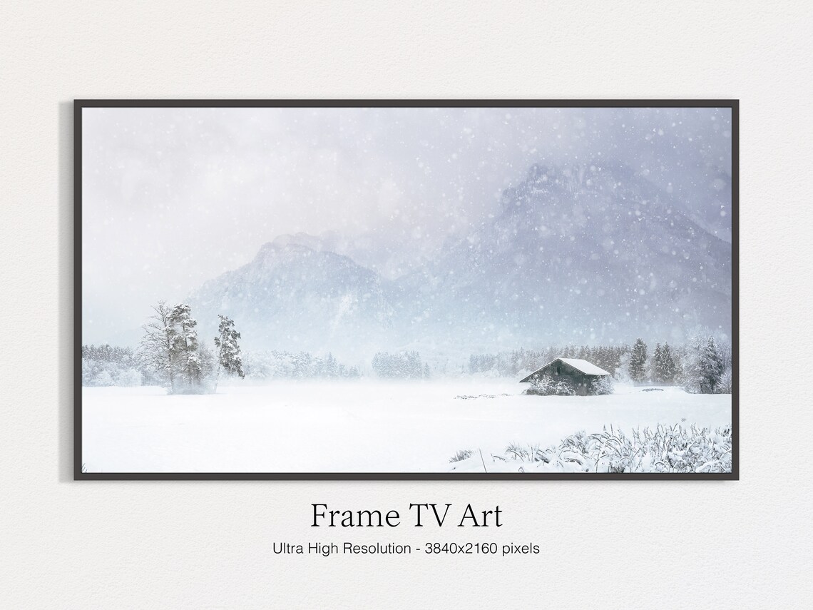 Christmas Country Scenery Vintage Art Print