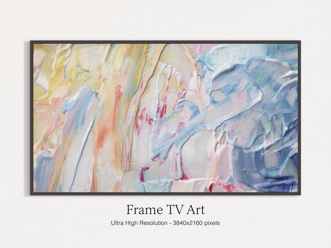 Abstract Oil Painting Art Print for Frame TV