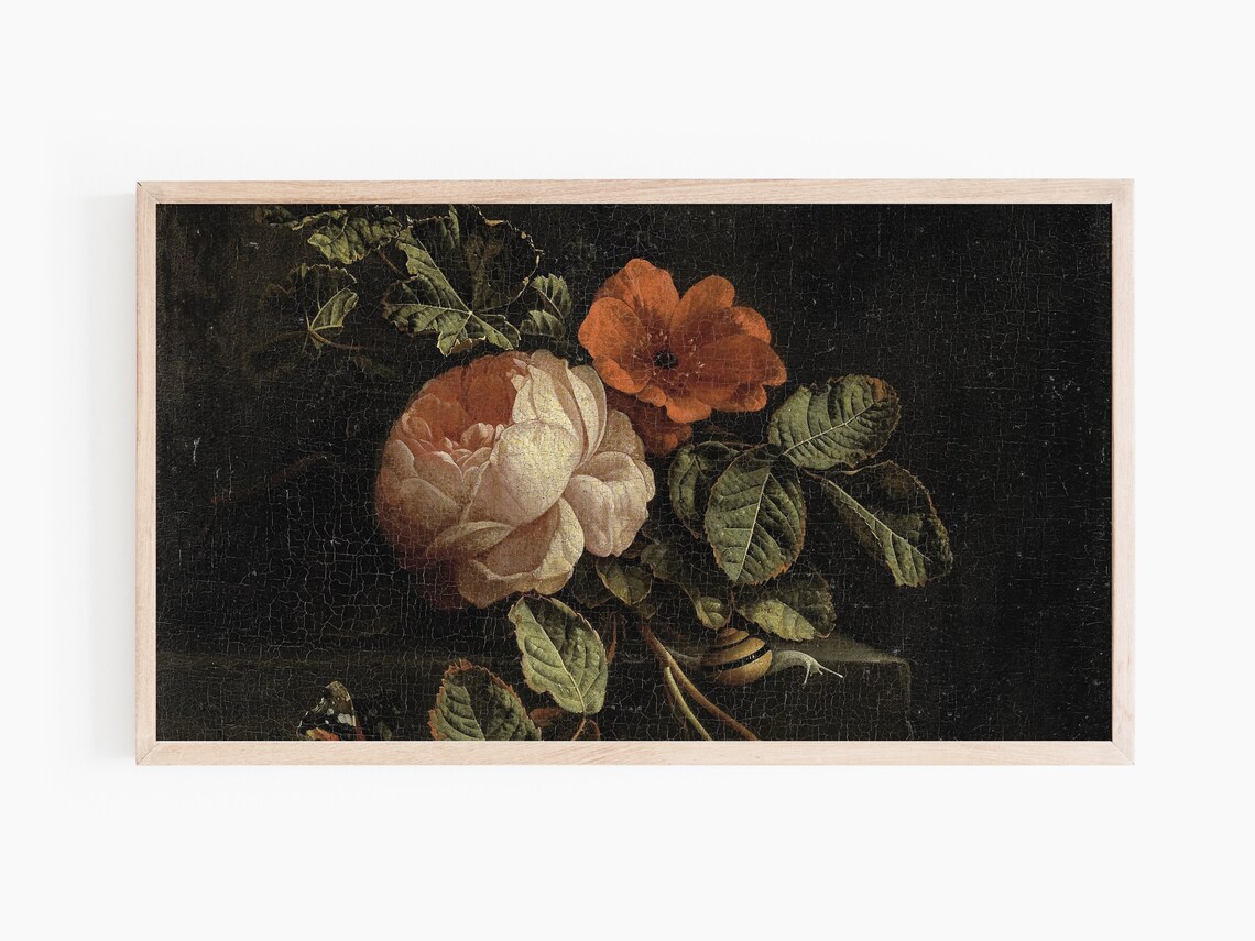 Classic Roses Painting Still Life Art Print - Image 2