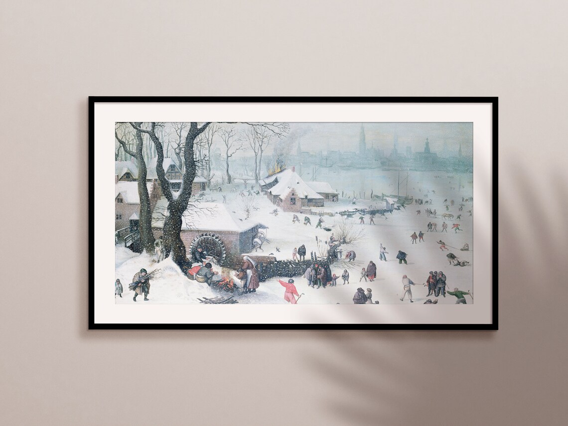 Winter Christmas Art Snow In The City Oil Painting - Image 2