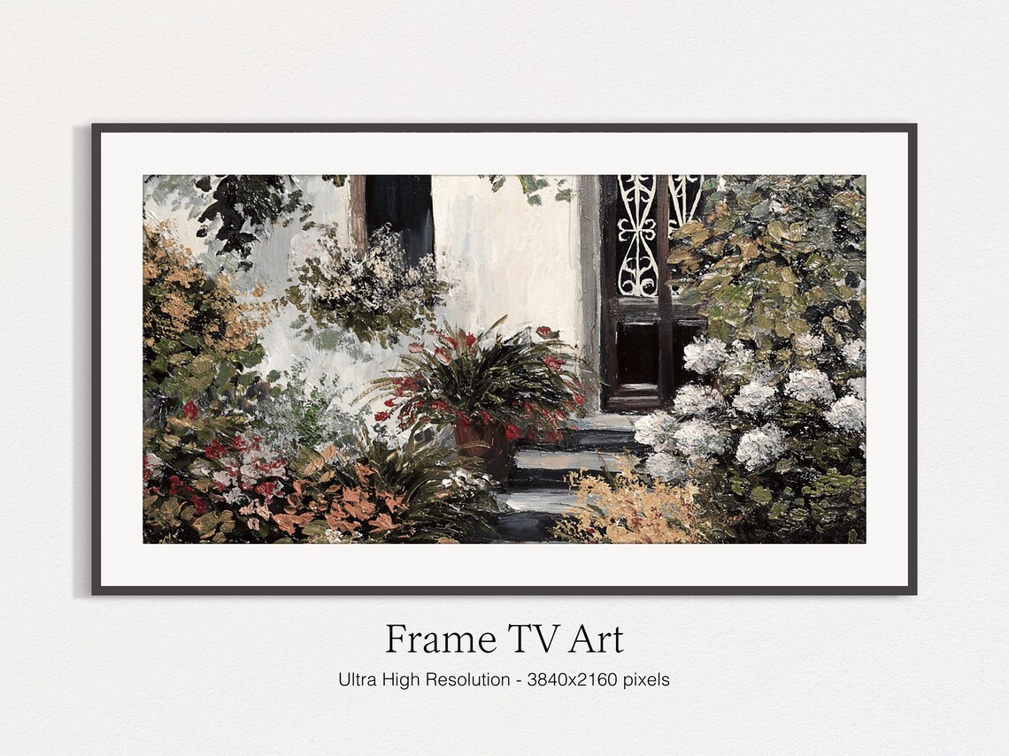 Botanical Vintage Garden TV Art, Summer Flowers - Image 5