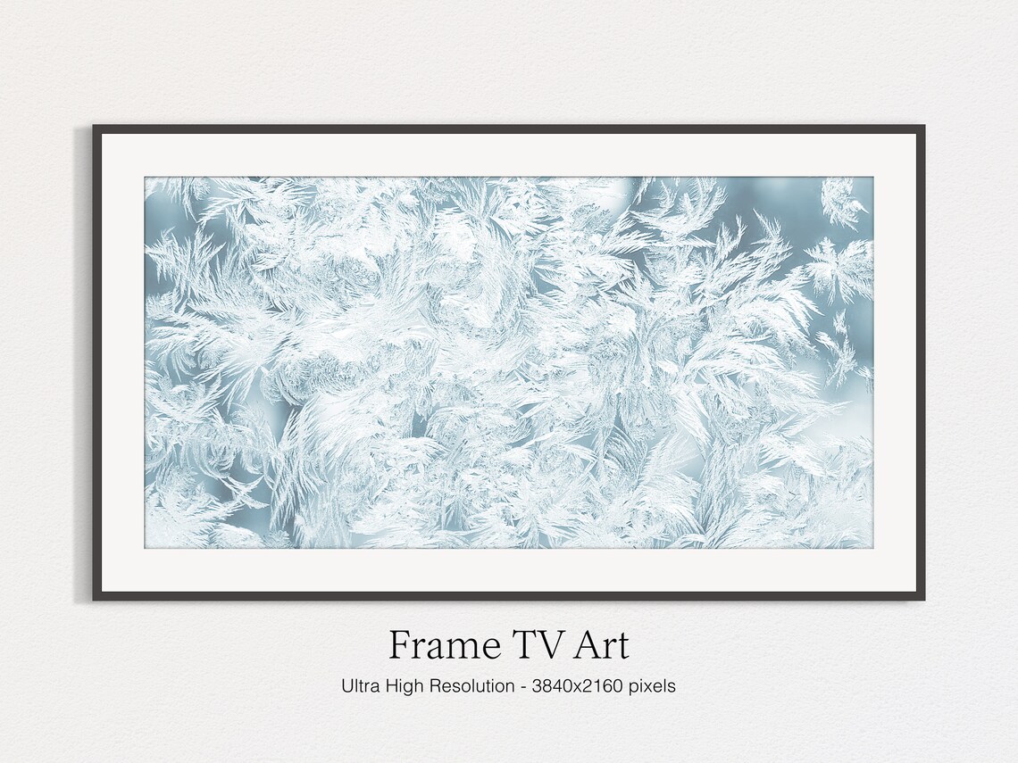 Christmas Winter Frame TV Art, Minimal Snowflakes - Image 4
