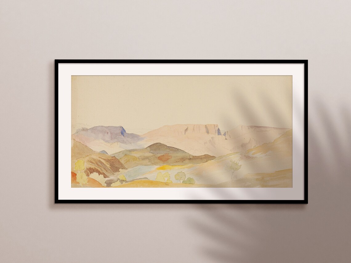 Frame Tv Art Mountain Landscape Watercolor Art Instant - Image 2