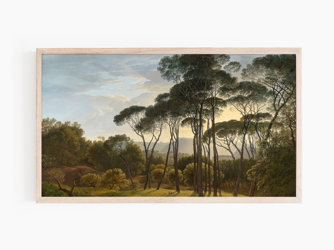 Vintage Forest Landscape Painting, Art Print - Image 3