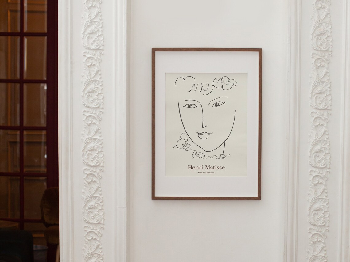 Matisse-Inspired Woman Face Abstract Art Print - Image 4