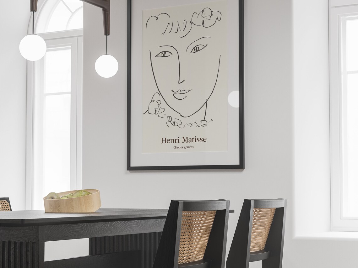 Matisse-Inspired Woman Face Abstract Art Print - Image 5
