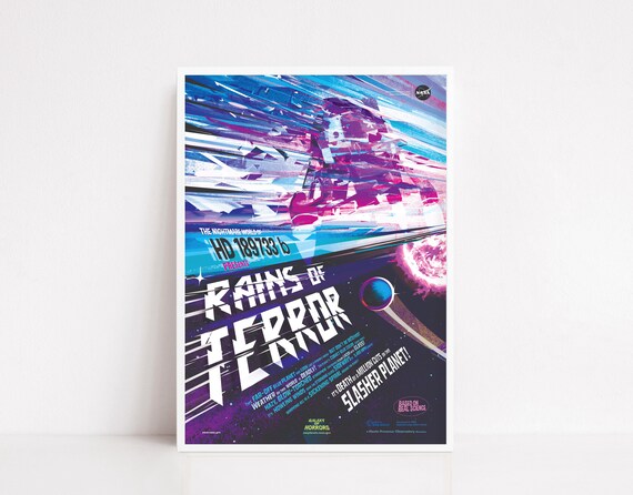 NASA Rains Of Terror HD 189733 b Exoplanet Galaxy Of Horrors Poster