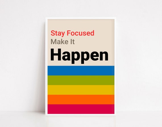 Motivational Quote Vintage Poster, Gift Print