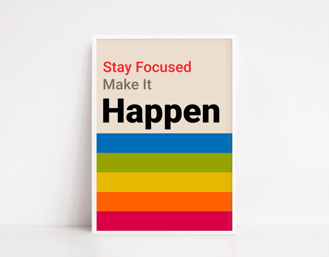 Motivational Quote Vintage Poster, Gift Print