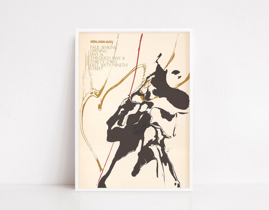 Paul Jenkins Martha Jackson Gallery Exhibition Abstract Art Poster
