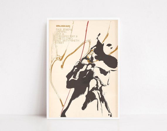Paul Jenkins Poster Vintage Poster Vintage Print Exhibition Poster Art Poster Wall Art