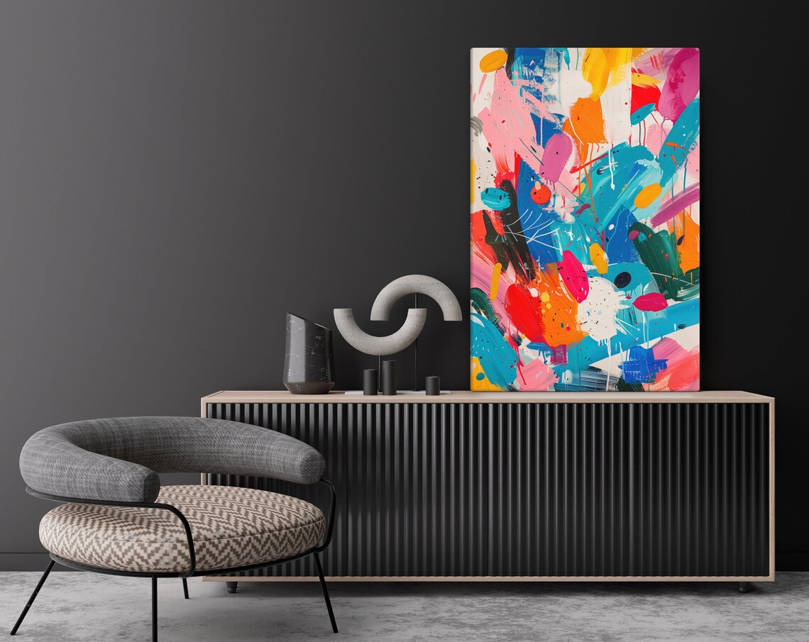 Abstract Expressionism, Modern Art Splash Pattern