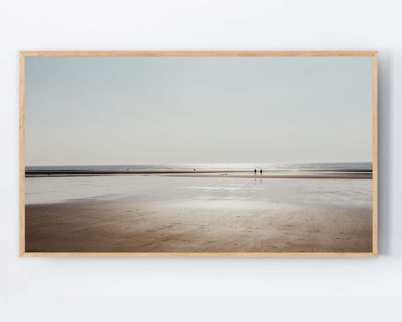 Pastel Beach Horizon Photography Minimalist Coastal Wall Art