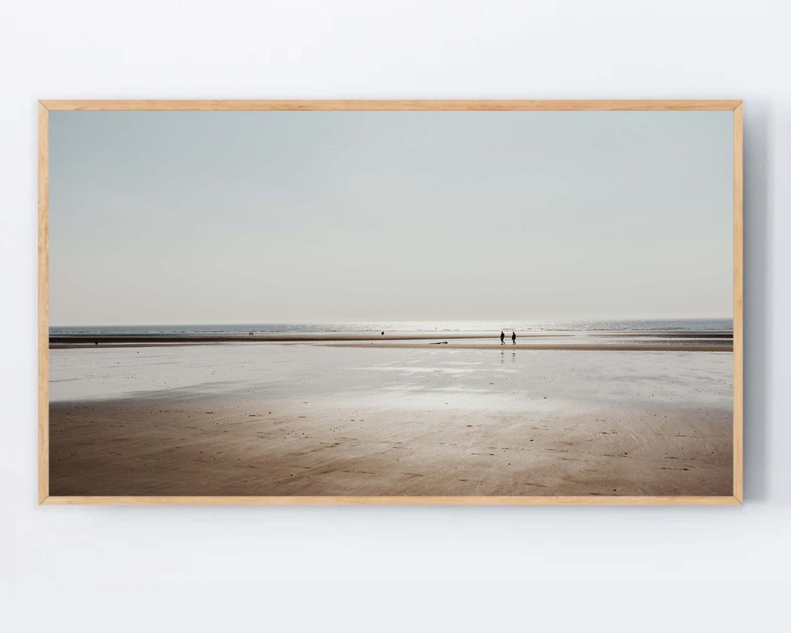 Pastel Beach Horizon Photography Minimalist Coastal Wall Art