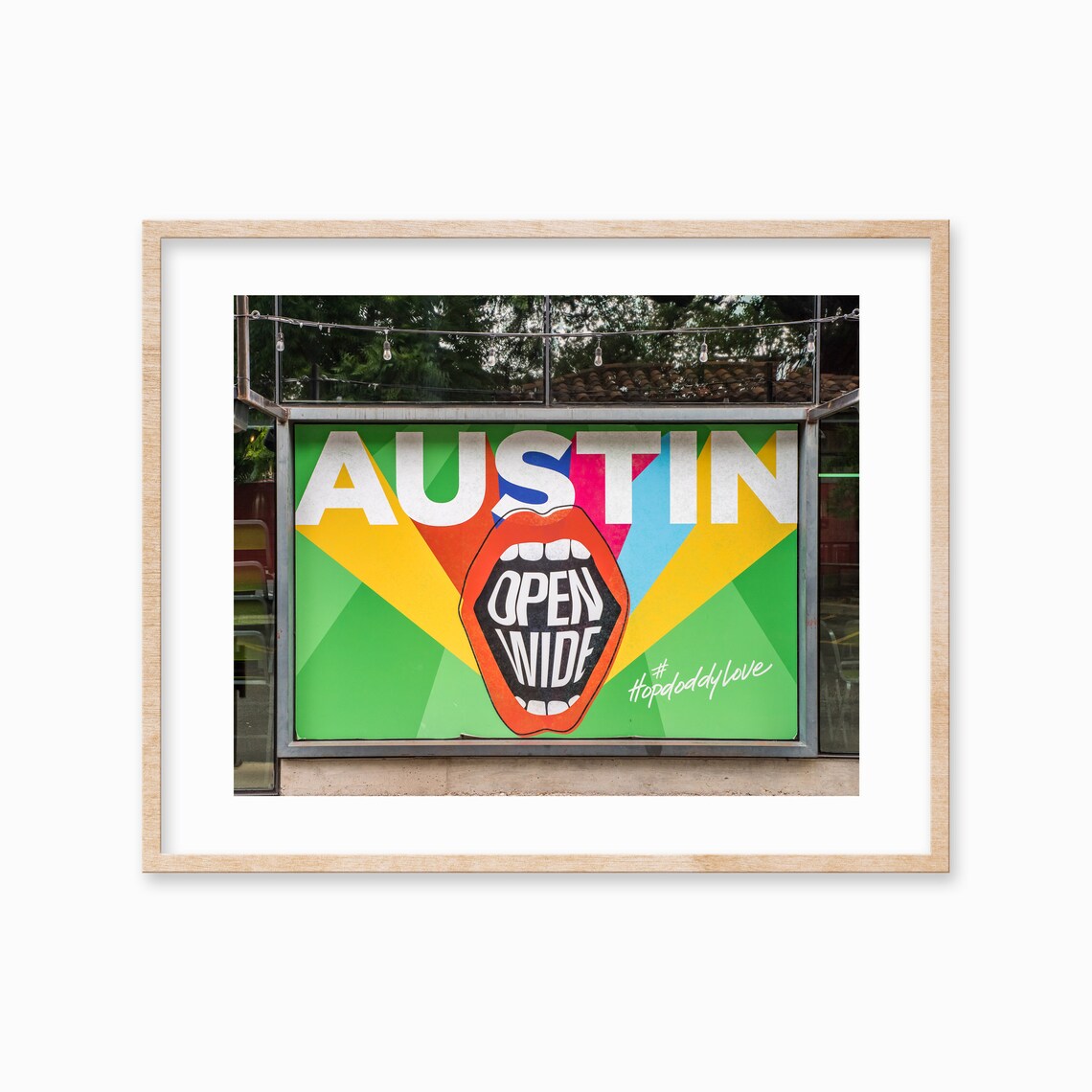 Austin Texas Open Wide Colorful Street Mural Lips Photo Poster
