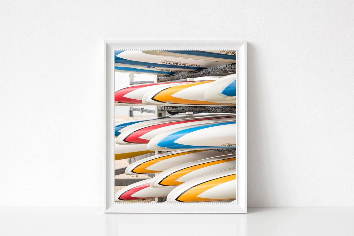 Outrigger Canoe Prints Hawaii Prints Bright Abstract Art Art Outrigger Canoe Printables Travel Art Print - Image 3