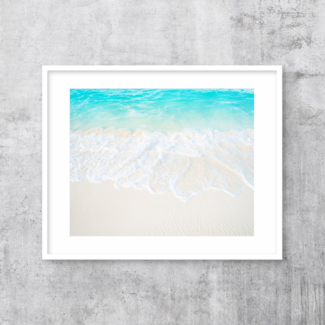 Water Water Print, Ocean Waves Coastal Poster - Image 2