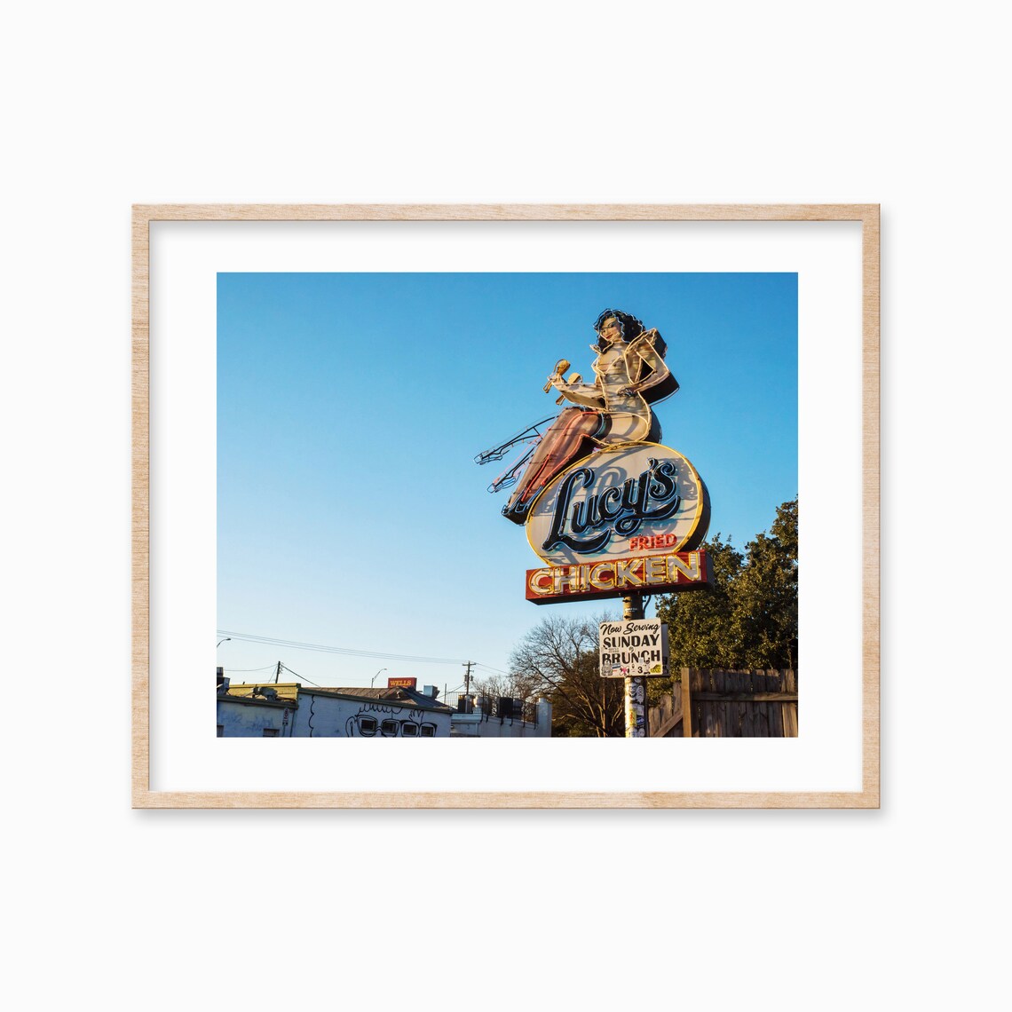 Austin TX Lucys Fried Chicken Travel Poster