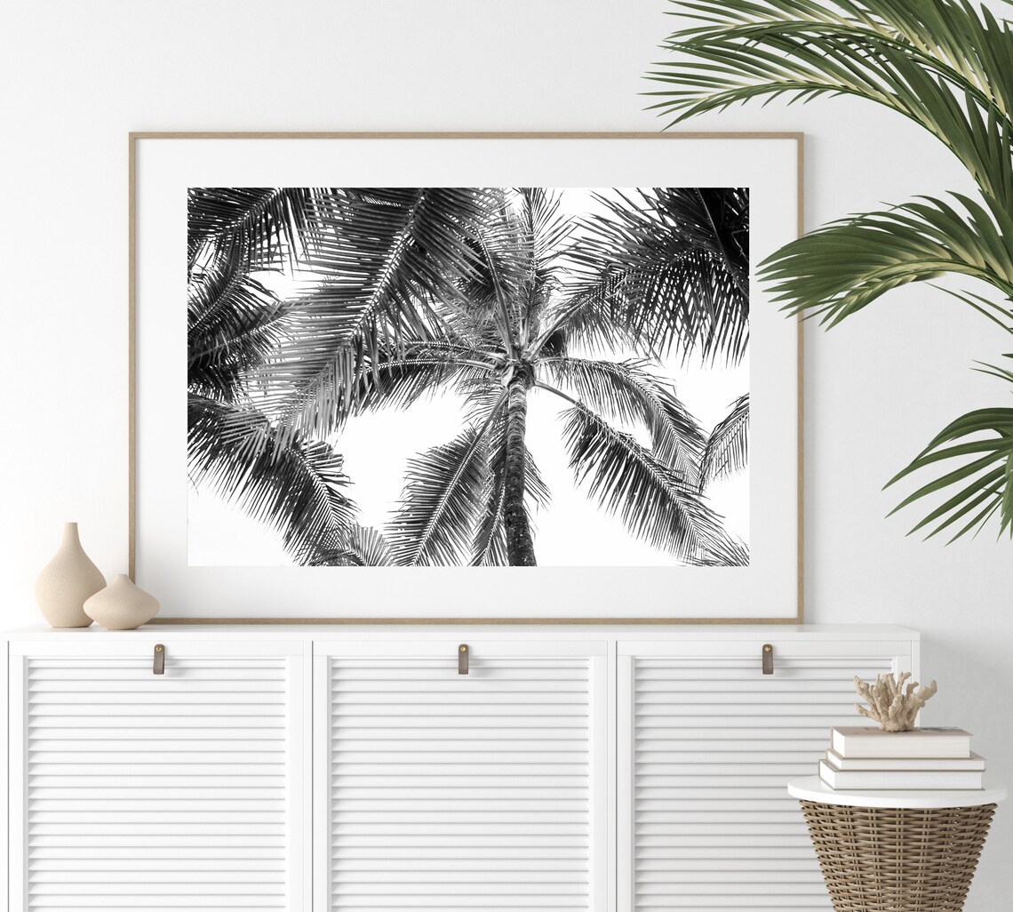 Palm Tree Print, Tropical Beach Wall Art