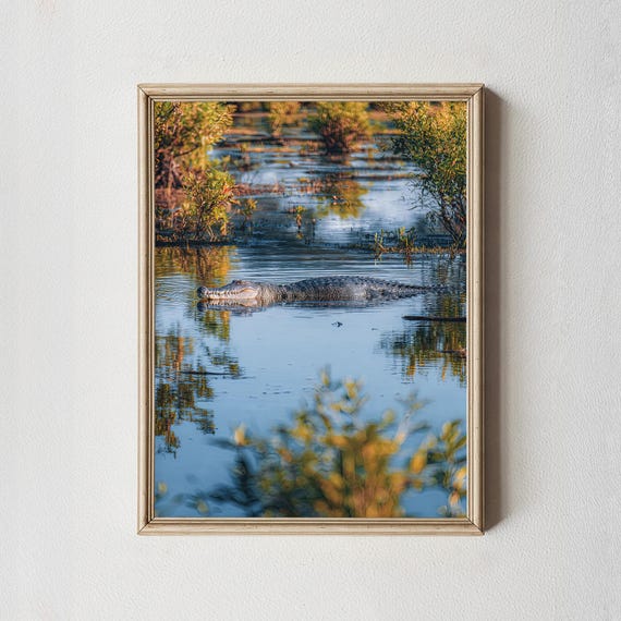 Kakadu Crocodile Print Australian Wildlife Photography Nature Wall Art