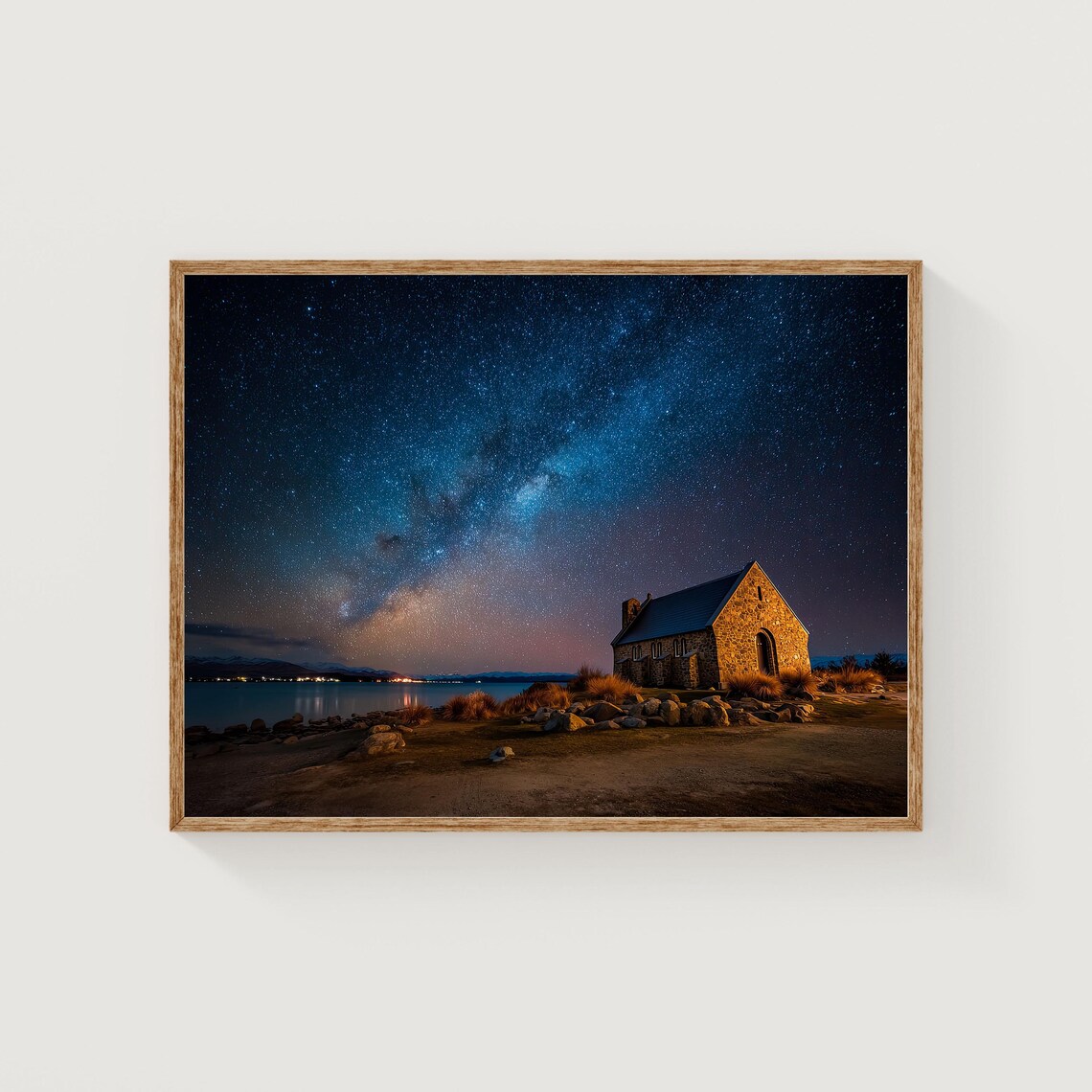Milky Way Night Sky Print, Lake Tekapo Church