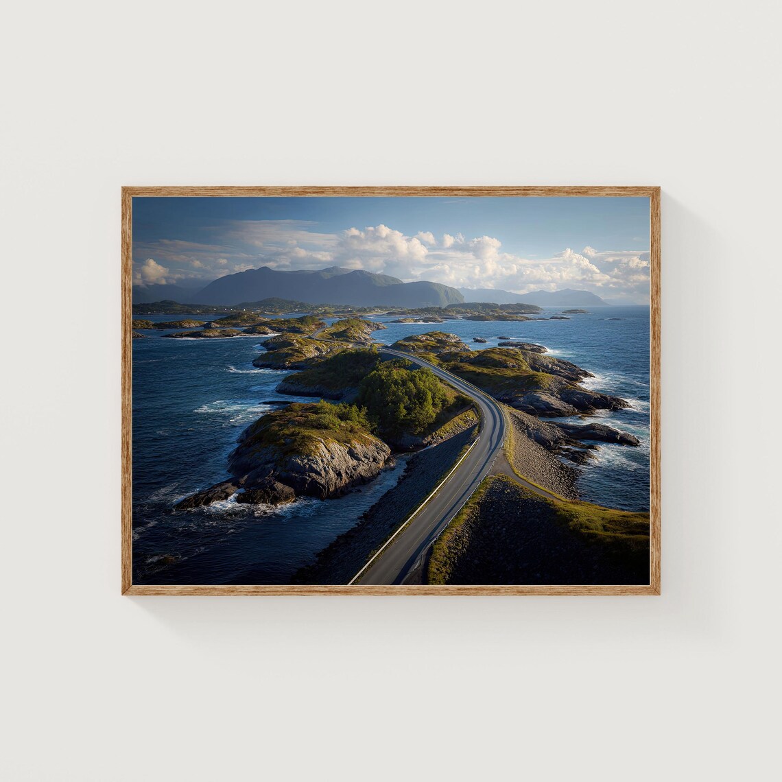 Winding Coastal Road Rocky Islands Aerial Ocean Highway Poster