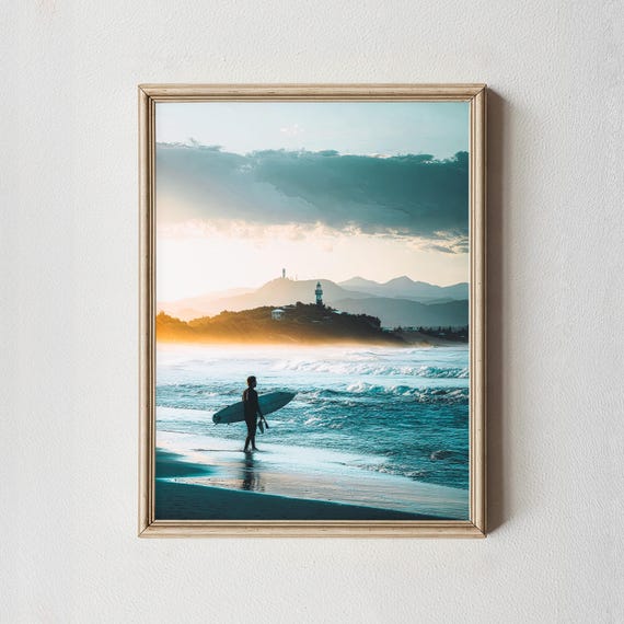 Byron Bay Lighthouse Surf Print Coastal Australia Photography