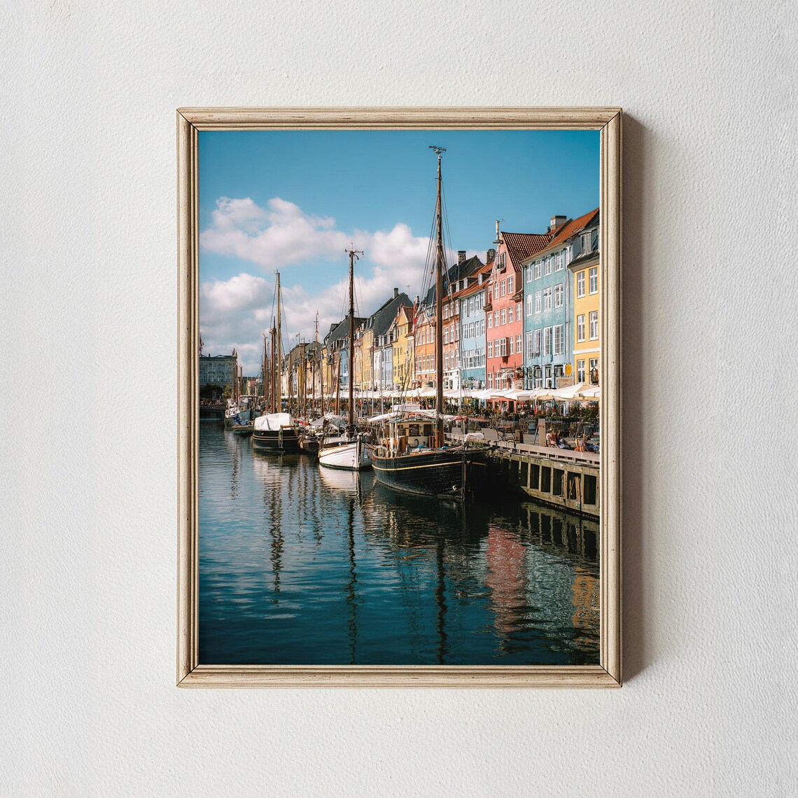 Nyhavn Copenhagen Colorful Harbor Houses And Sailboats Photo Poster