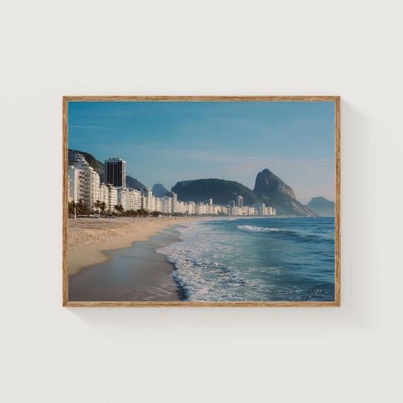 Copacabana Beach Print Rio De Janeiro Landscape Photo