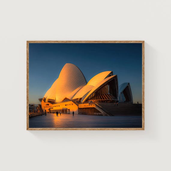 Sydney Opera House Sunrise Art Print Australia Architecture Decor