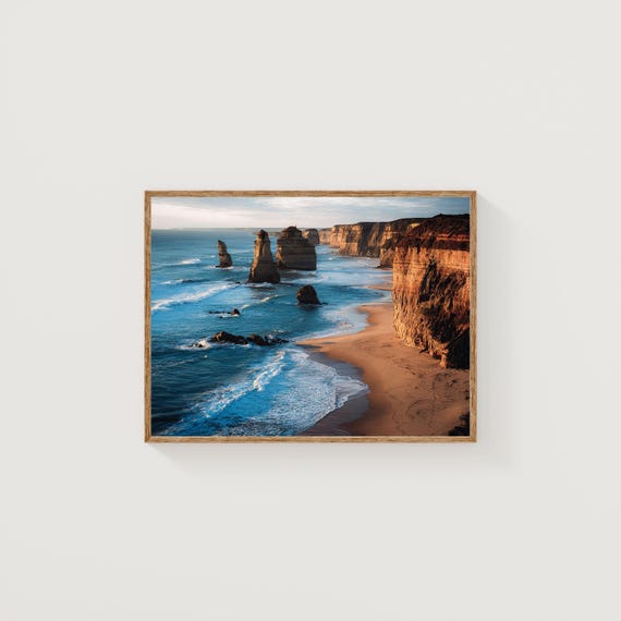 Twelve Apostles Australia Print Great Ocean Road Wall Art Coastal Cliffs And Waves Photography Seascape Fine