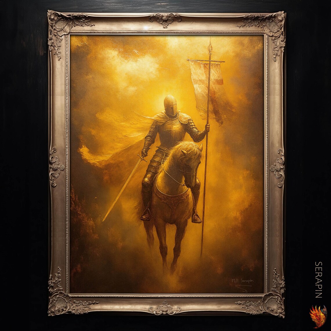 Crusader Knight Catholic Man, Gift For Men Art Print
