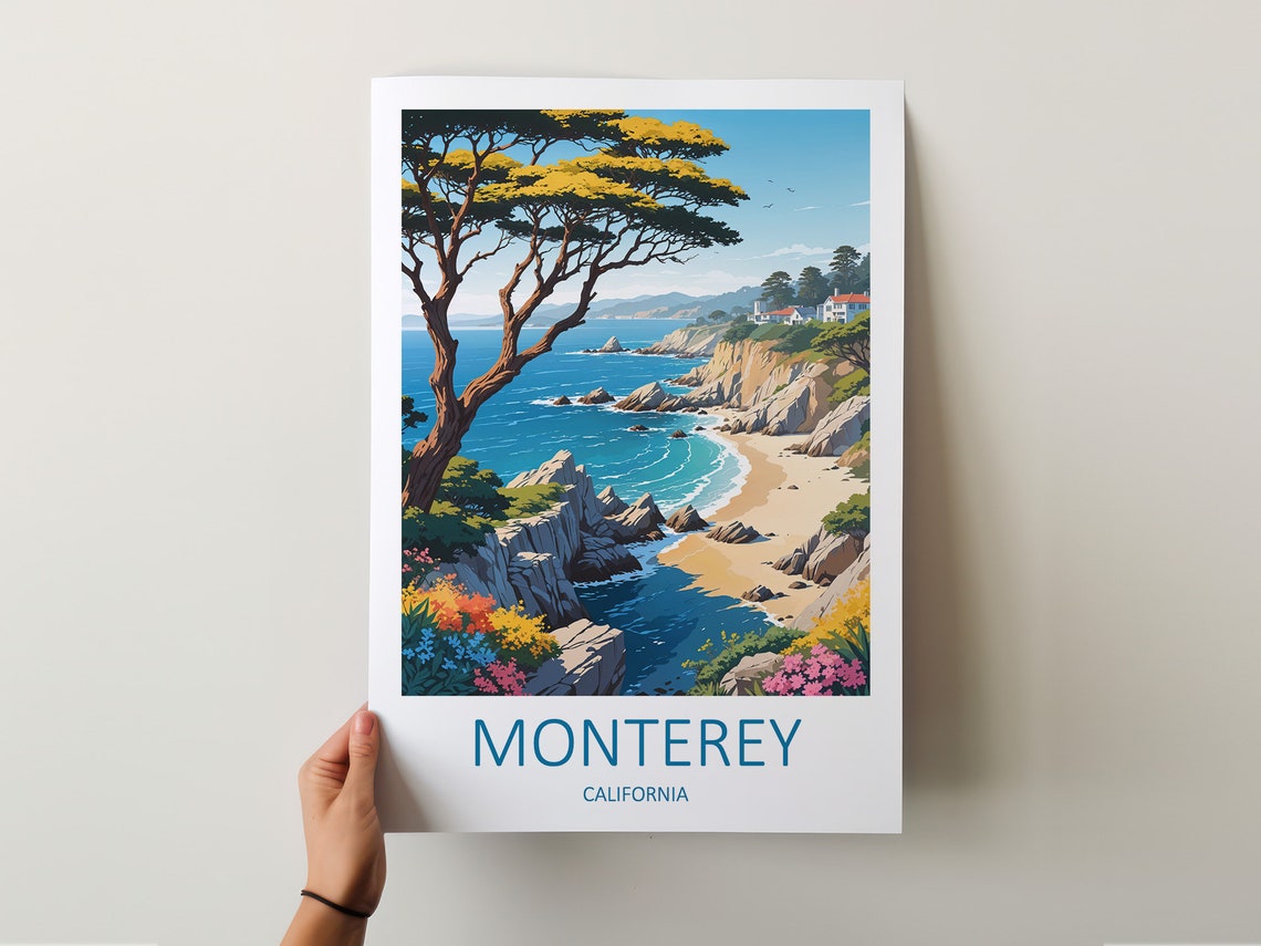 Monterey Print Monterey California California Poster California Print Monterey Bay Poster Travel Gift California Travel Gift Print - Image 5