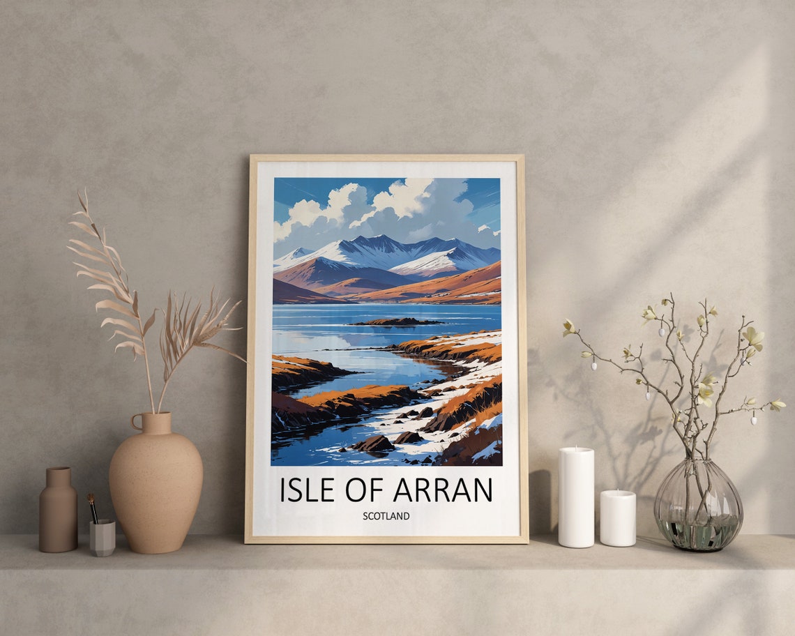 Isle Of Arran Print Arran Poster Scotland Print Isle Of Arran Poster Scottish Prints Arran Gift Scotland Travel Print Scottish Gifts - Image 3