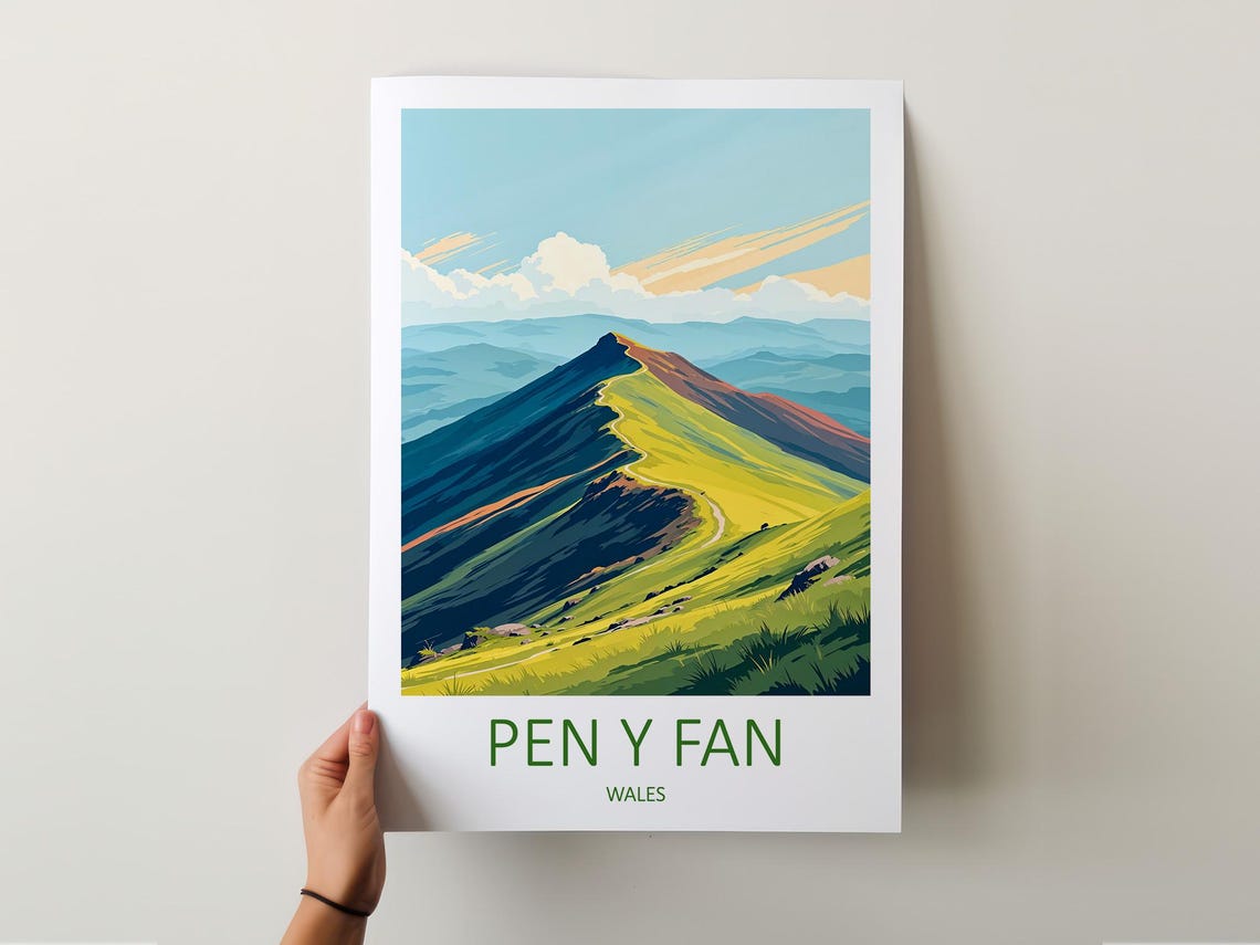 Pen Y Fan Print Wales Travel Print Brecon Beacons Pen Y Fan Gift National Park Poster Wales Decor Art Pen Y Fan Poster Welsh Gifts - Image 6
