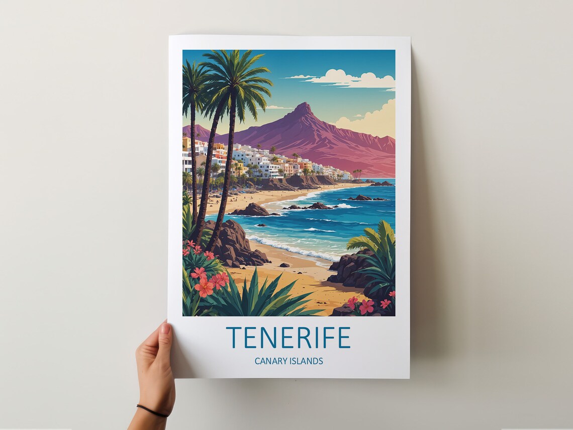 Tenerife Print Tenerife Wall Art Tenerife Poster Canary Islands Print Spain Print Tenerife Travel Print Spanish Prints Travel Gift - Image 5