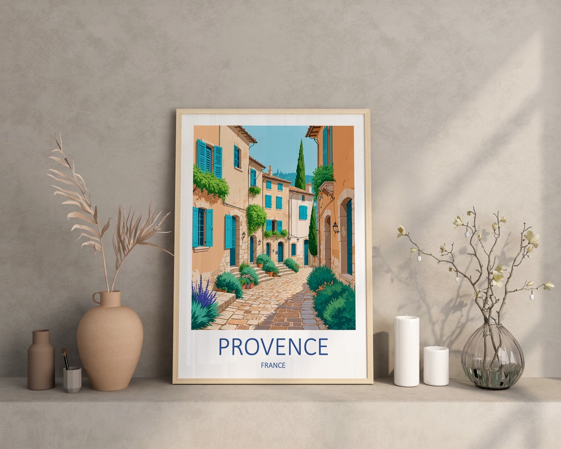 Provence Print Provence Poster France Print Provence Travel Print Provence Wall Art Travel Gift France Poster Provence France Artwork - Image 4