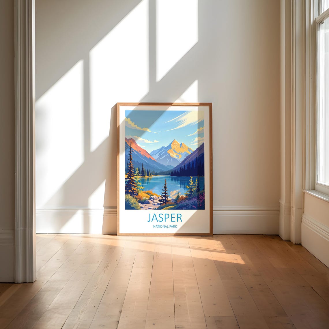 Jasper National Park Canada Alpine Lake Pines And Golden Peaks Poster - Image 6