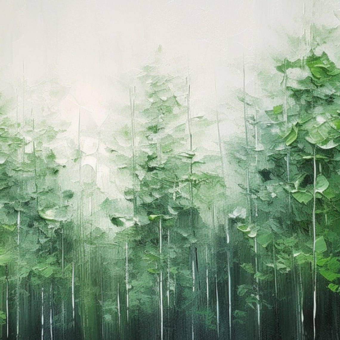 Luminous Green Forest Trees With Sunlight Filtering Through Poster - Image 2