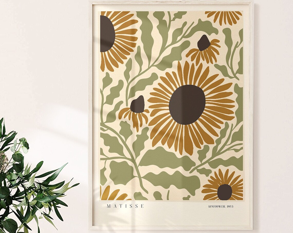 Matisse Sunflower Vintage Exhibition Poster