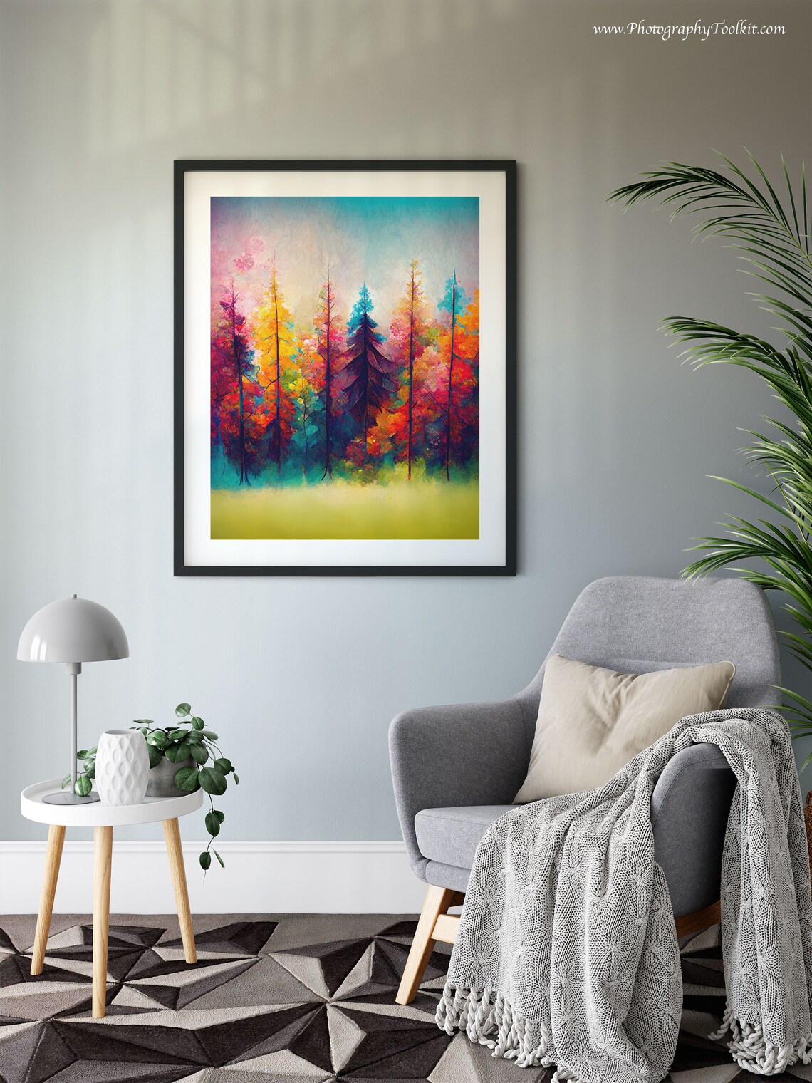 Spring Landscape Forest Art Print, Pine Tree Scene - Image 6