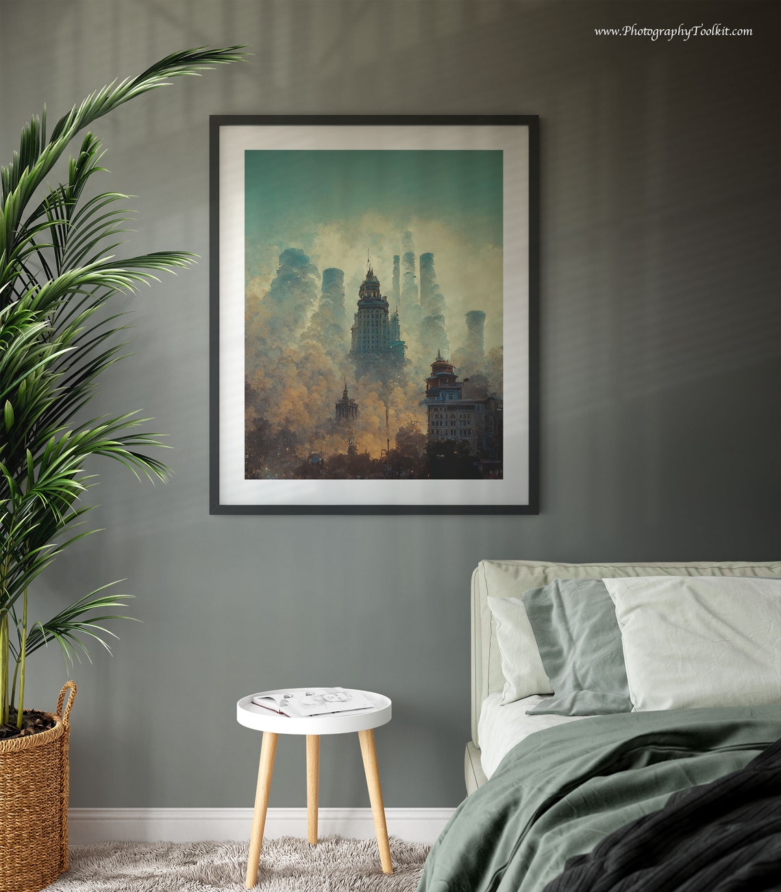 City Prints Skyline Print Cityscape Painting Art Print Painting Of A City Wall Art Cityscape Art Cityscape Print - Image 3